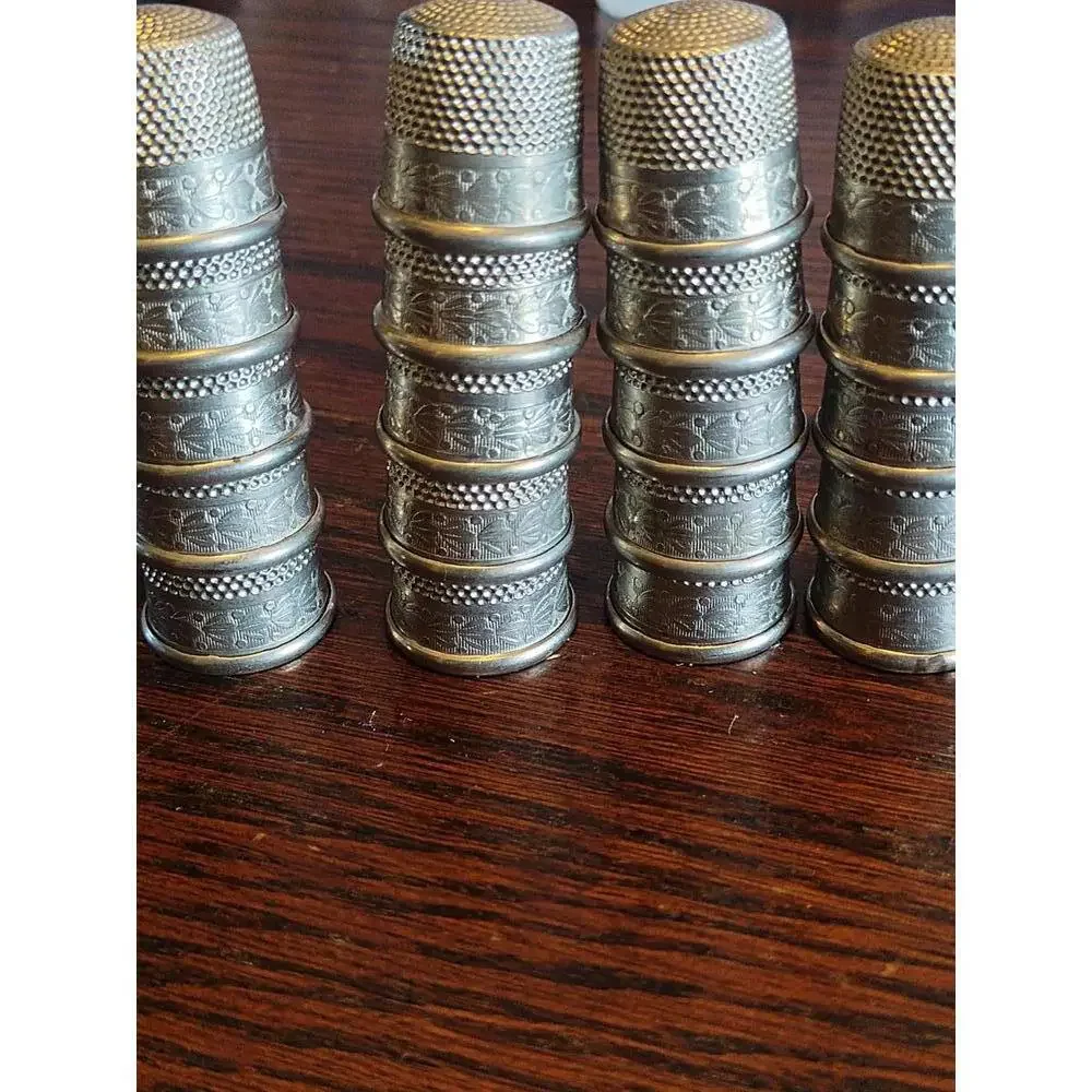 SBC Simon Brothers Co Nickel Silver Sewing Thimble‎ floral  Design lot of 32